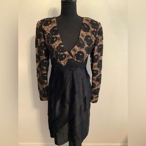 Black lace cocktail dress